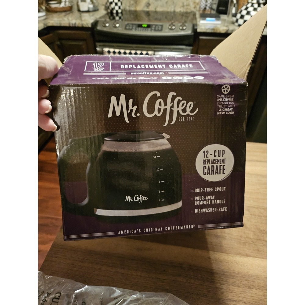 Mr. Coffee IDS13-RB Replacement Decanter Carafe - Clear/ Black